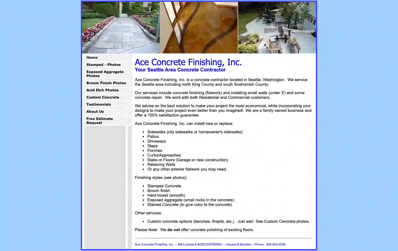 Ace Concrete Finishing, Inc.