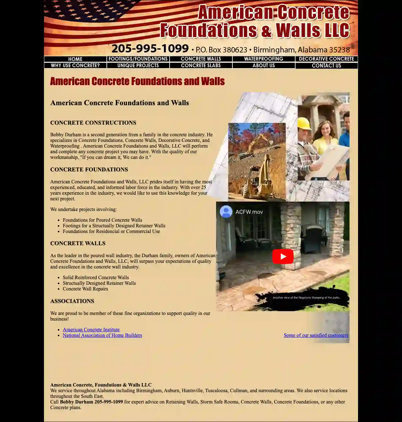 American Concrete Foundations and Walls