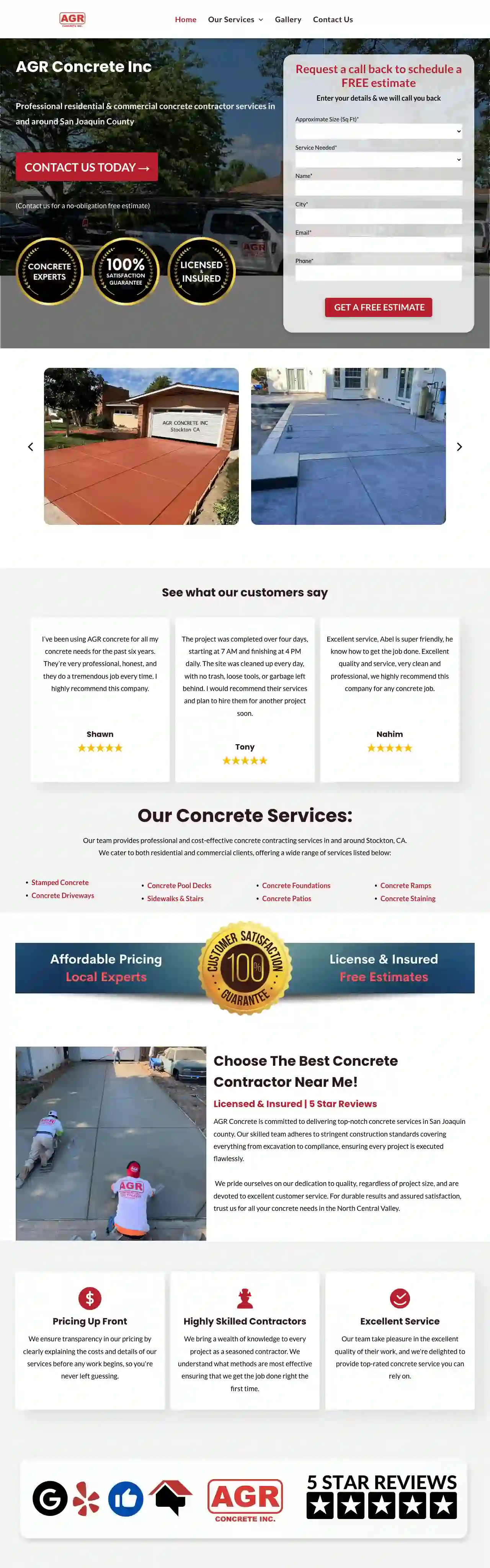 AGR CONCRETE INC