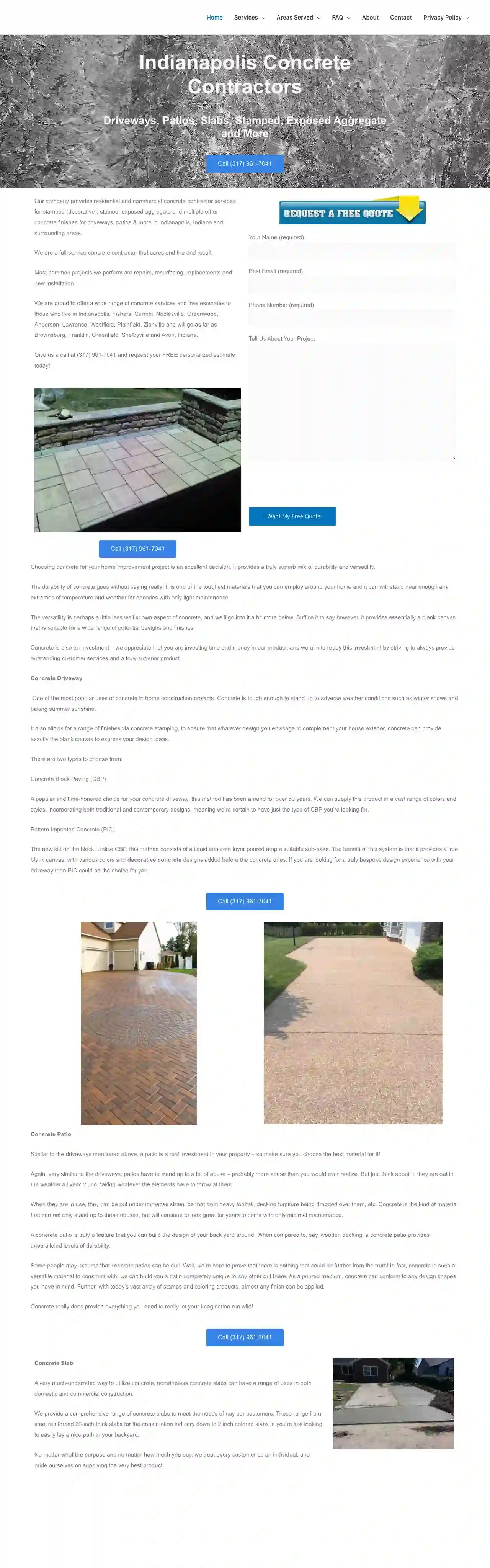 Concrete Driveway & Patio of Indianapolis