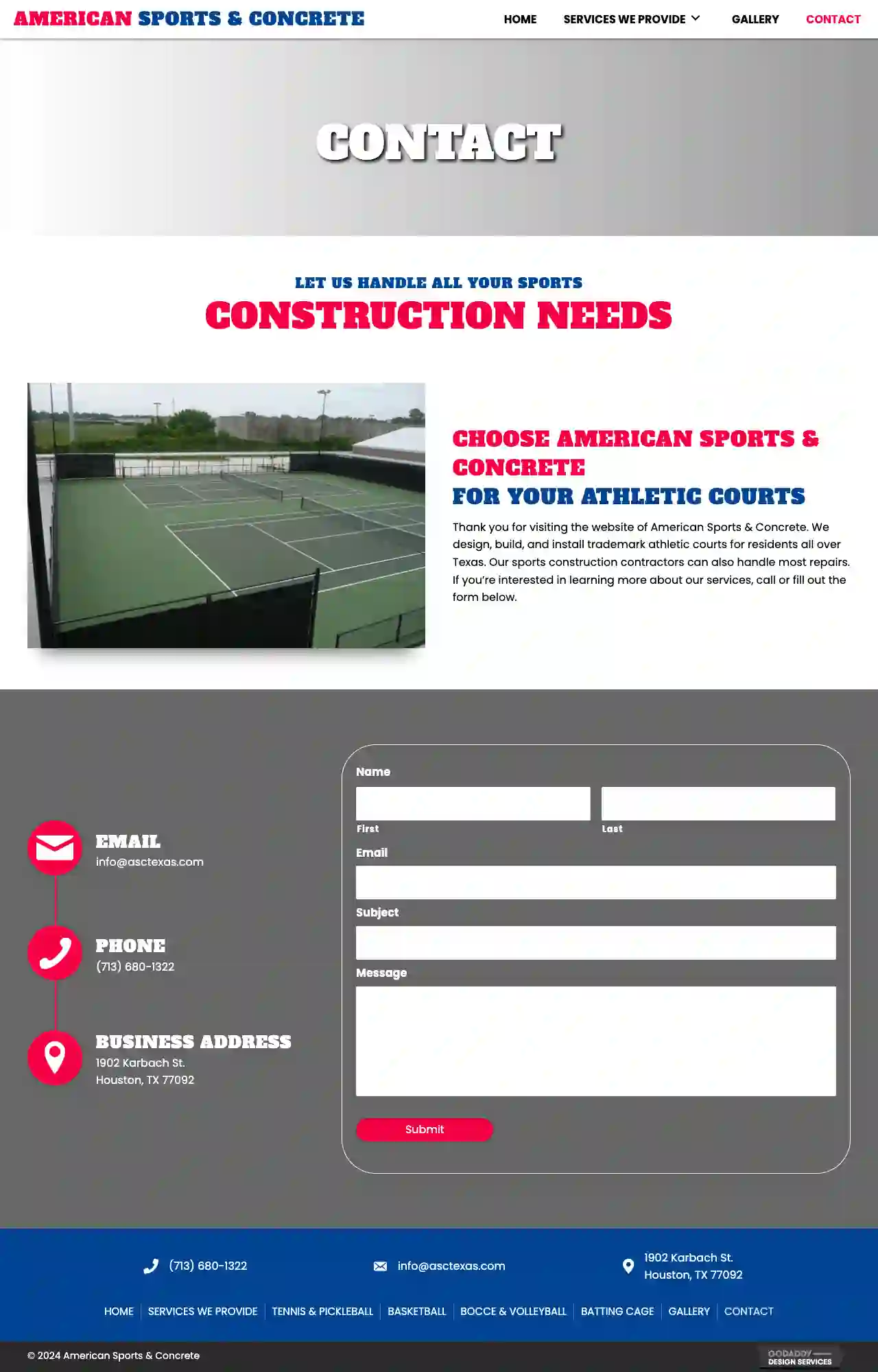 American Sports Courts/American Sports and Concrete