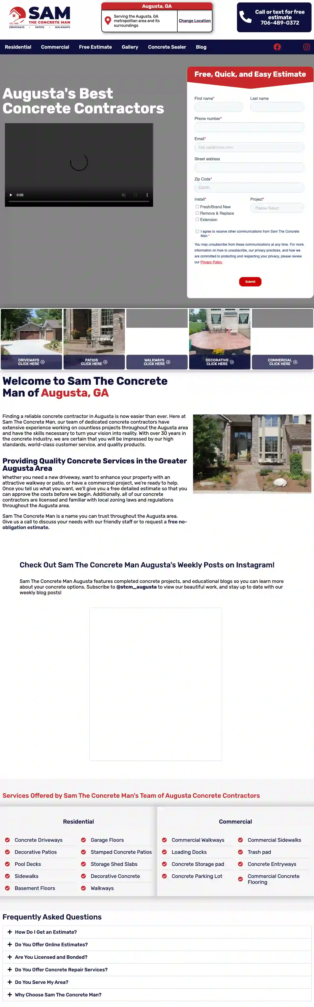 Sam The Concrete Man Augusta