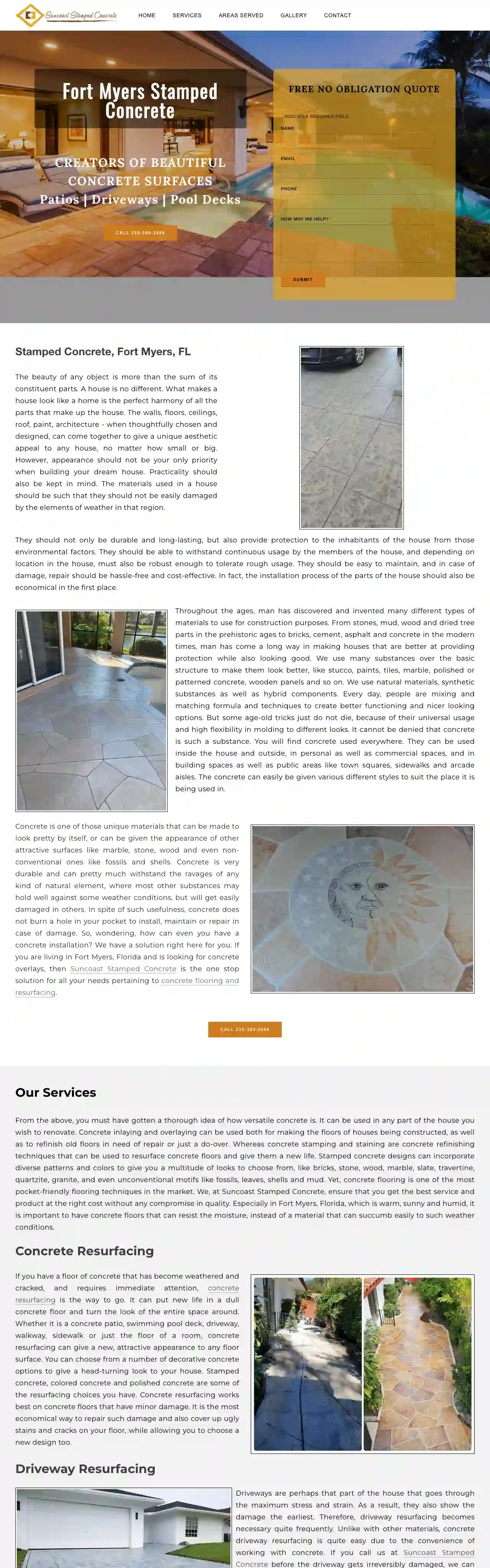 Suncoast Stamped Concrete - Ft Myers