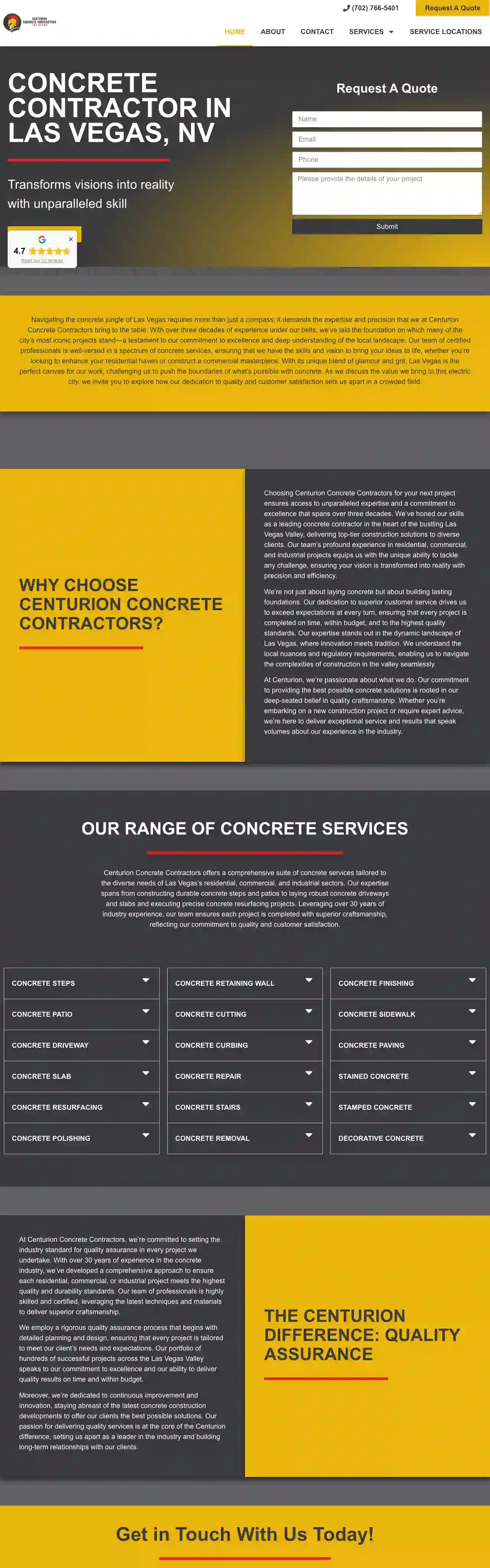 Centurion Concrete Contractors - Las Vegas