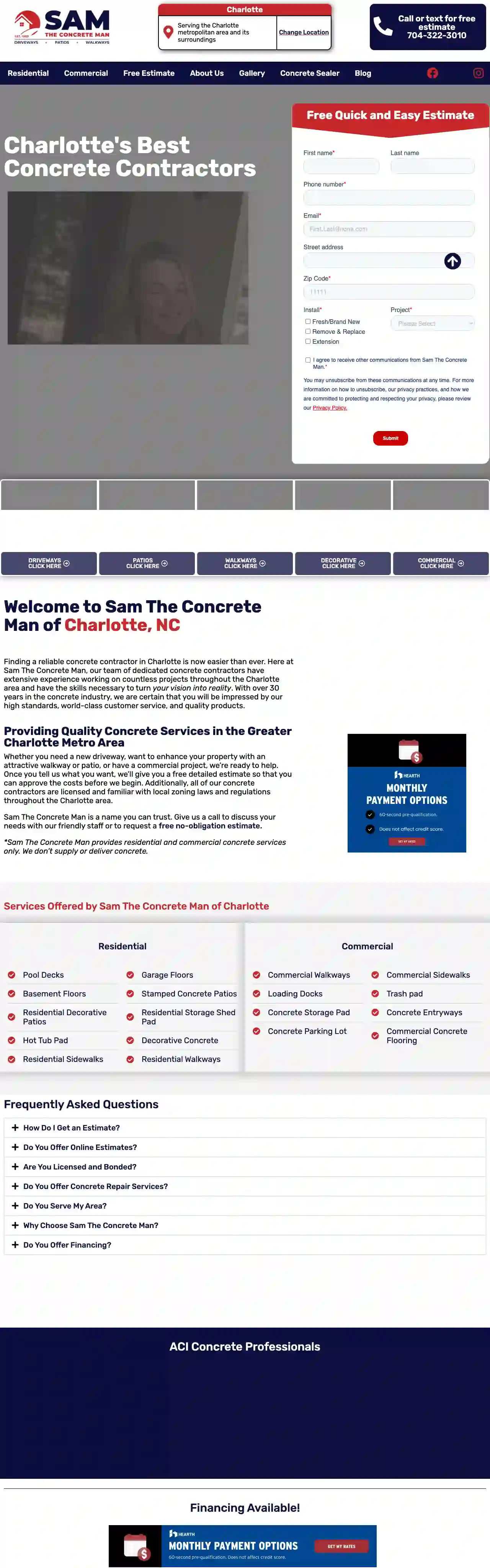 Sam The Concrete Man Charlotte