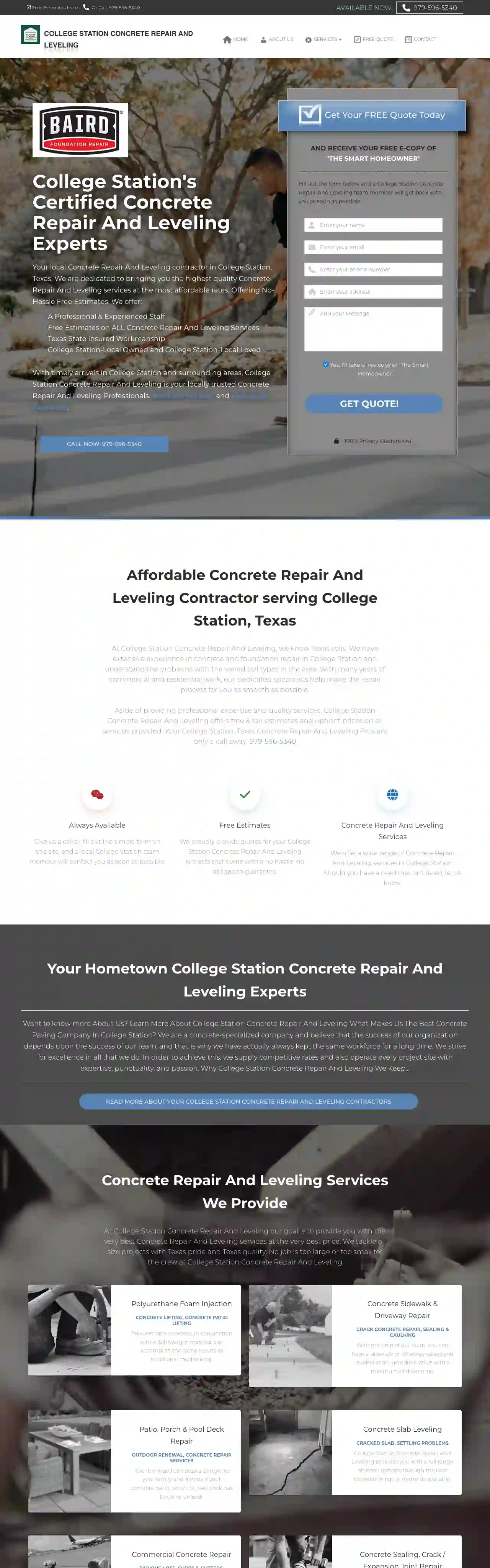 College Station Concrete Repair And Leveling