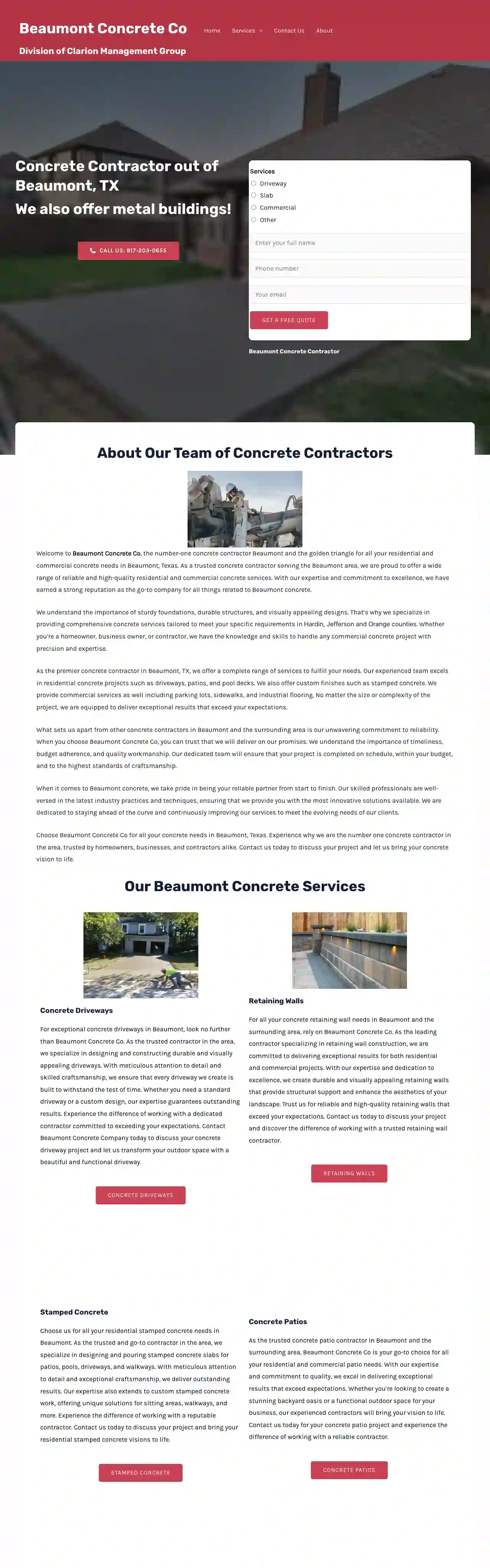 Concrete Contractor Beaumont | Beaumont Concrete Co