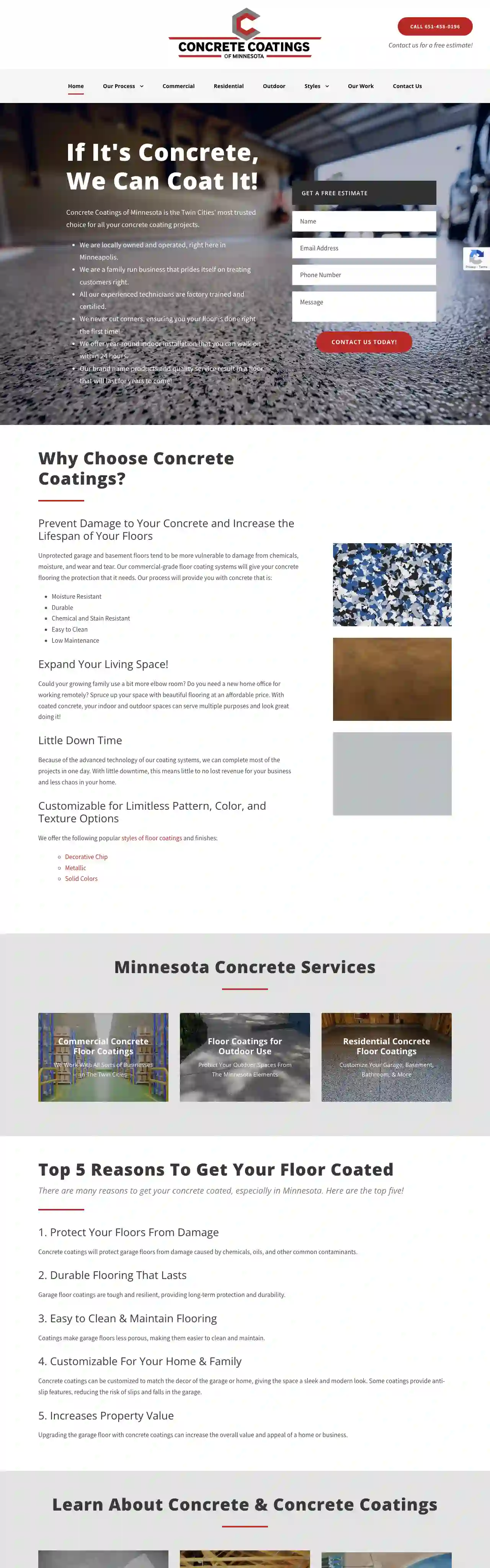 Concrete Coatings of Minnesota