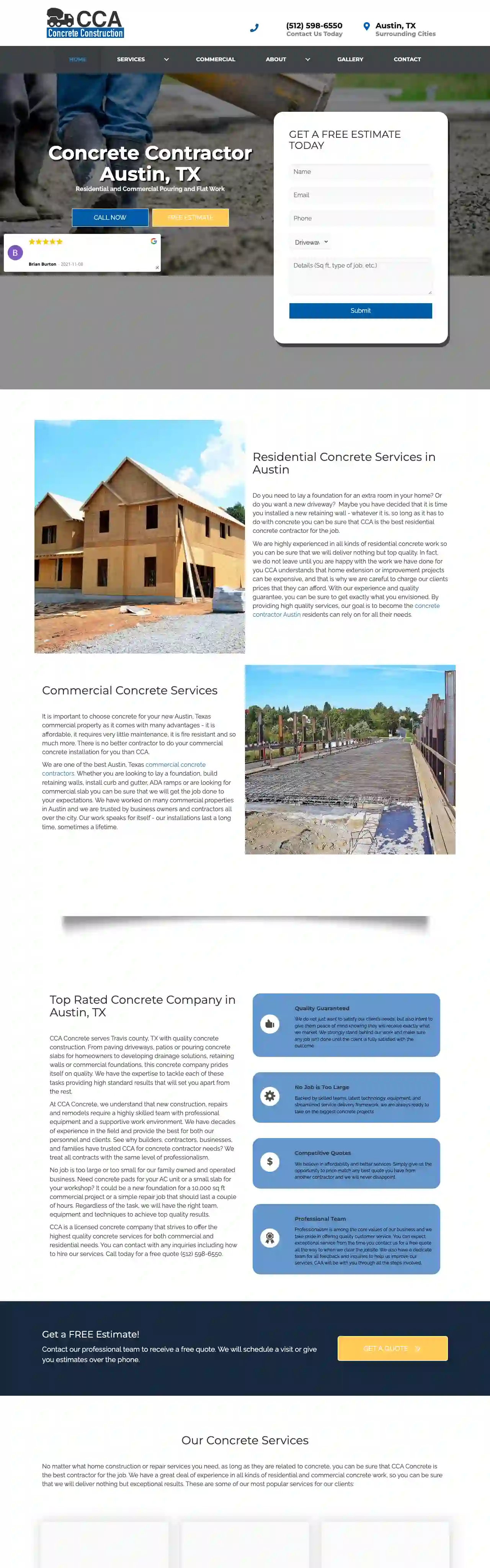 CCA Concrete Contractor Austin