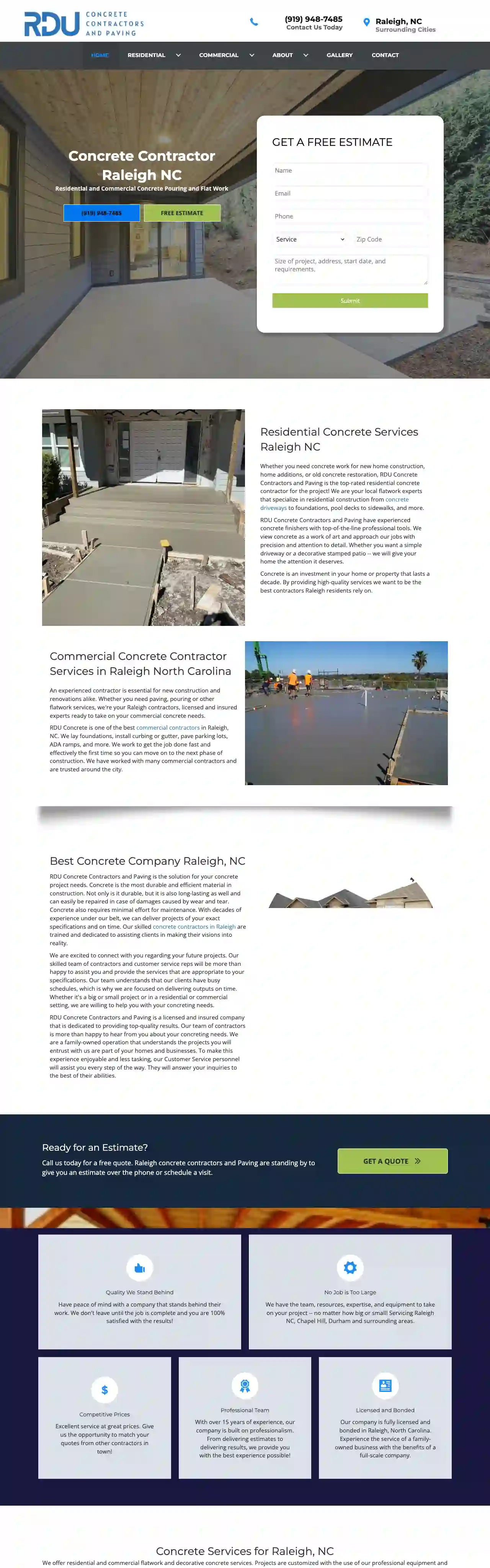 RDU Concrete Contractors and Paving