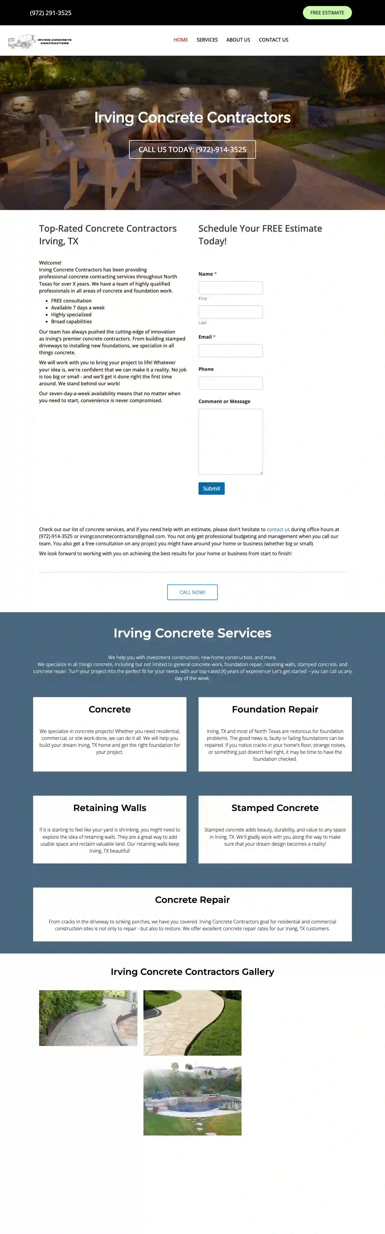 Irving Concrete Contractors