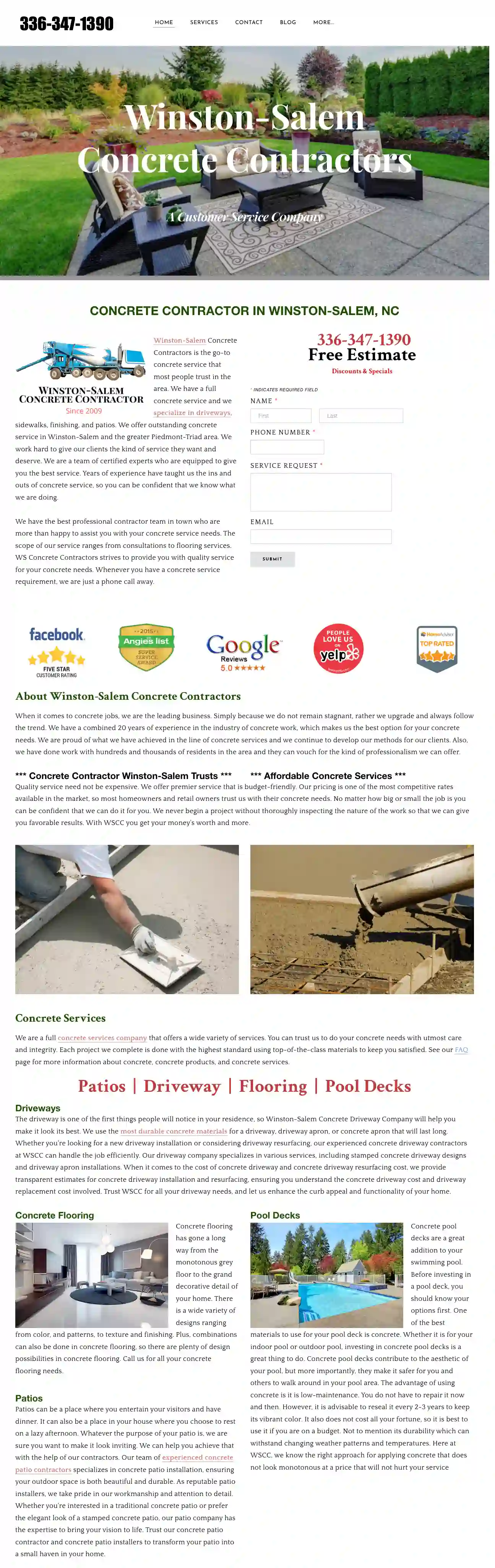 Winston-Salem Concrete Contractors