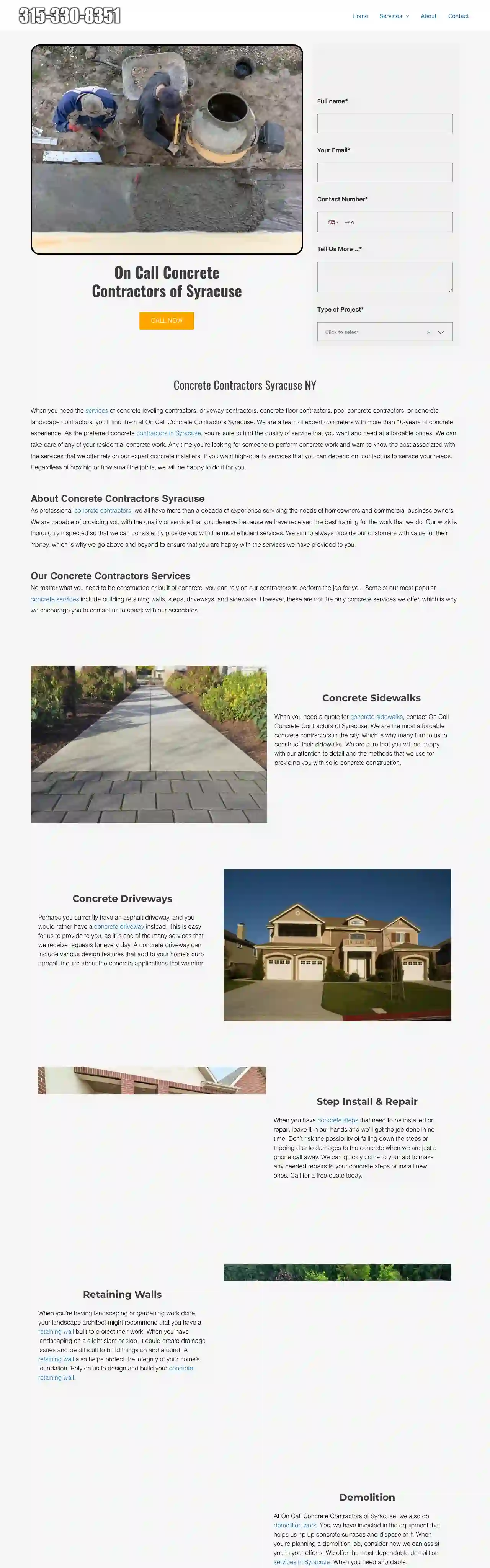 On Call Concrete Contractors of Syracuse