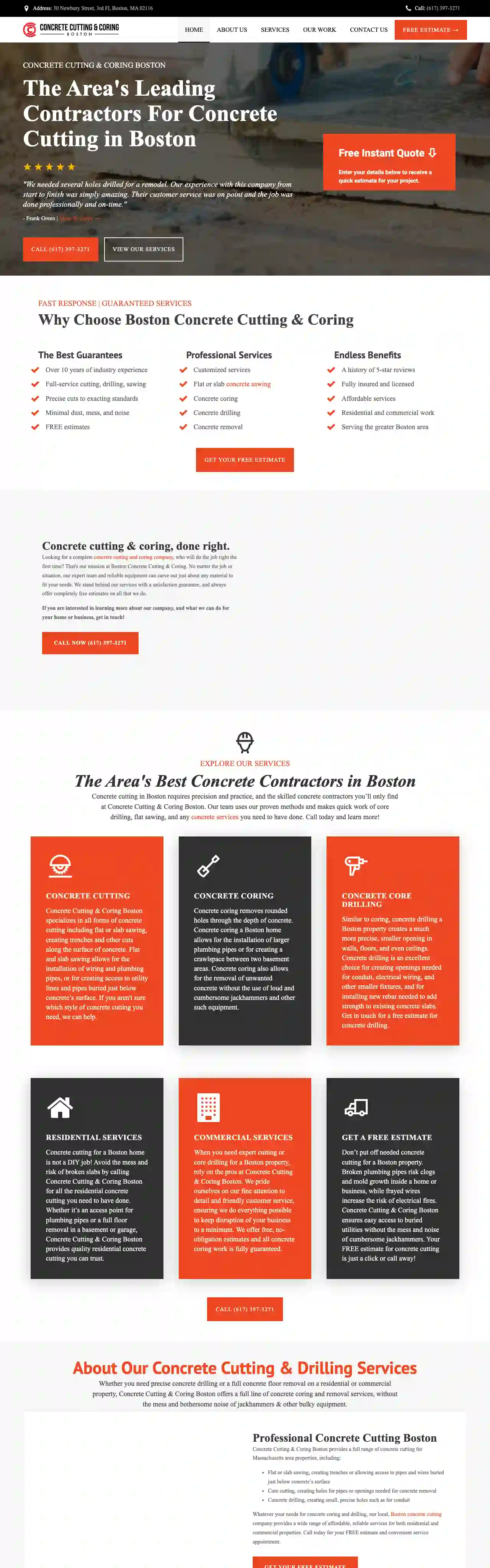 Concrete Cutting & Coring Boston