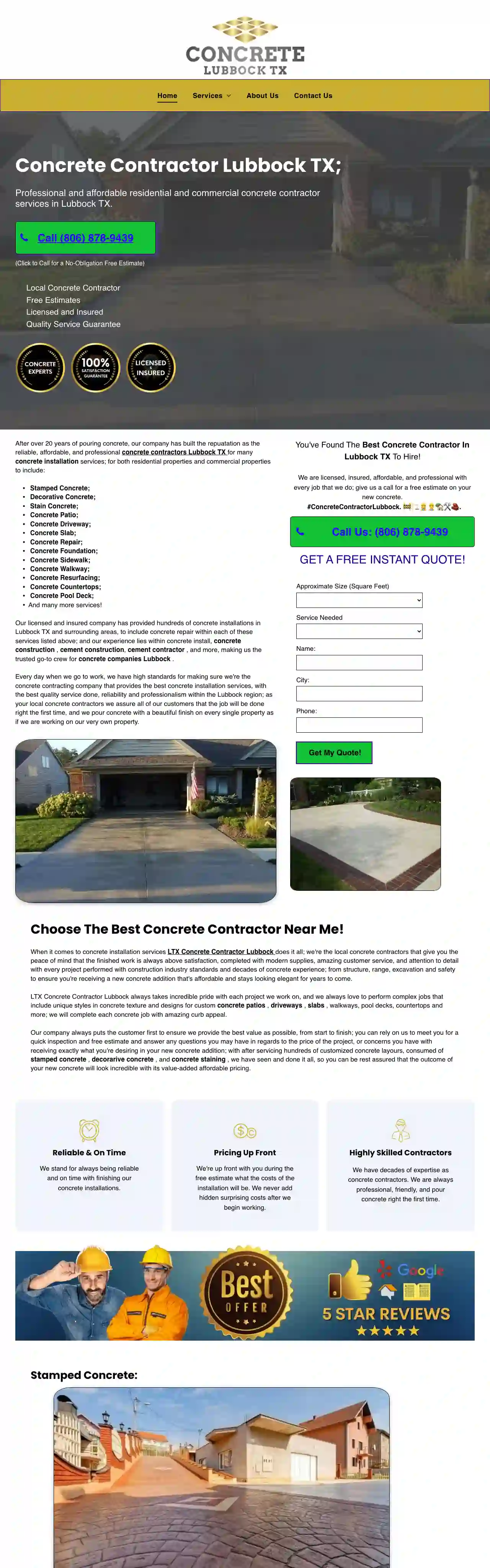 LTX Concrete Contractor Lubbock