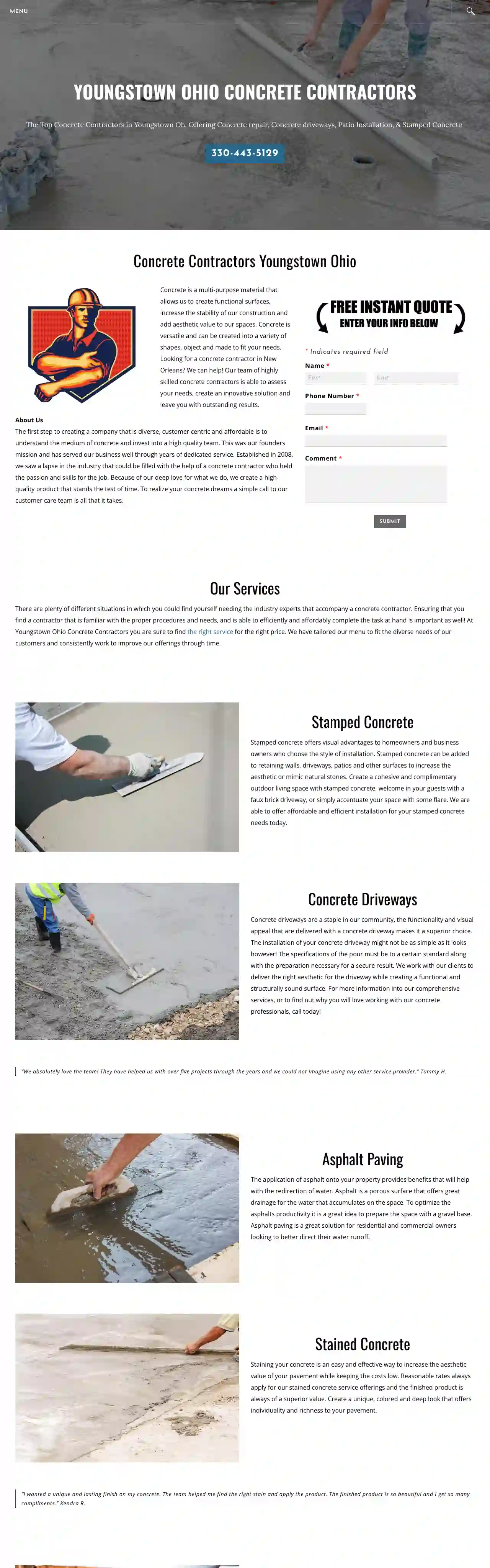 Youngstown Ohio Concrete Contractors