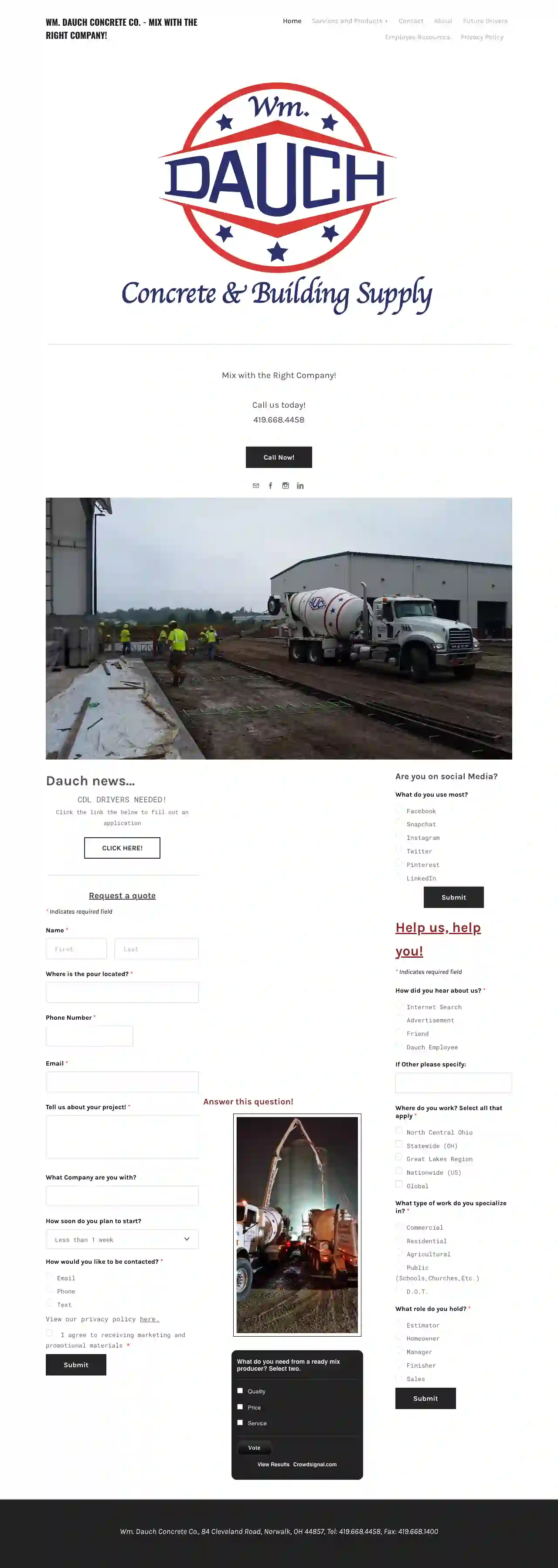 William Dauch Concrete Co Inc