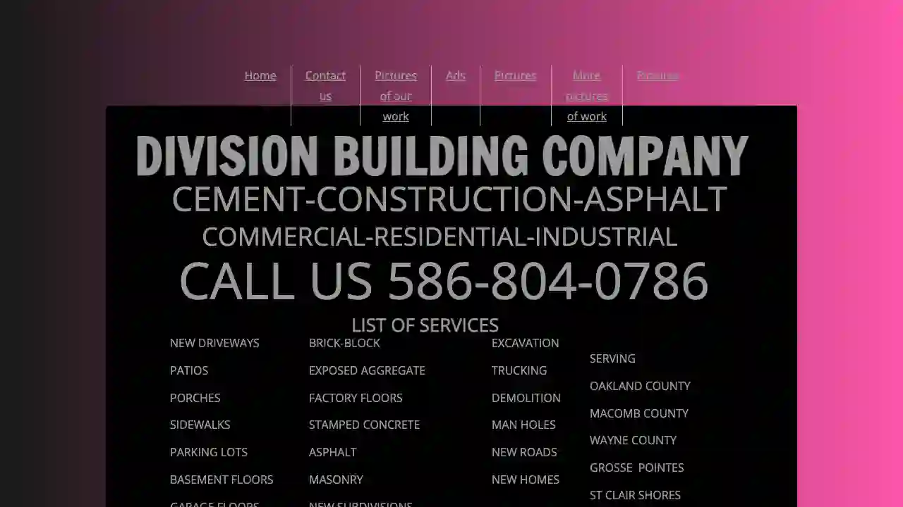 Division building company Concrete Contractors