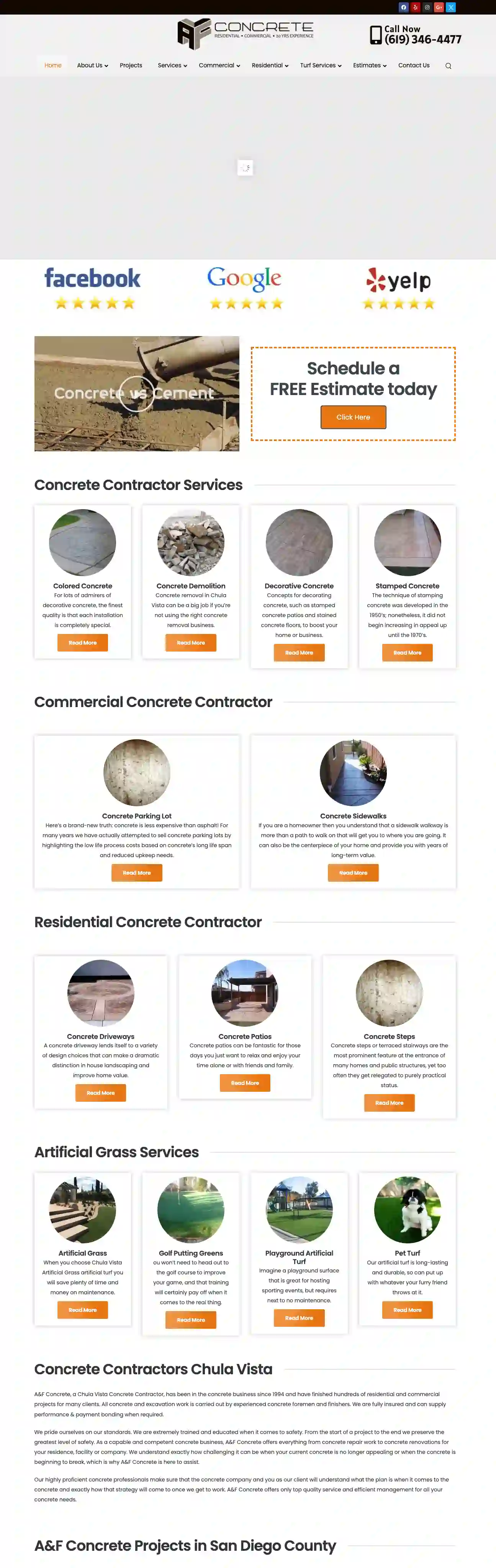 A & F Concrete Contractor and Landscape