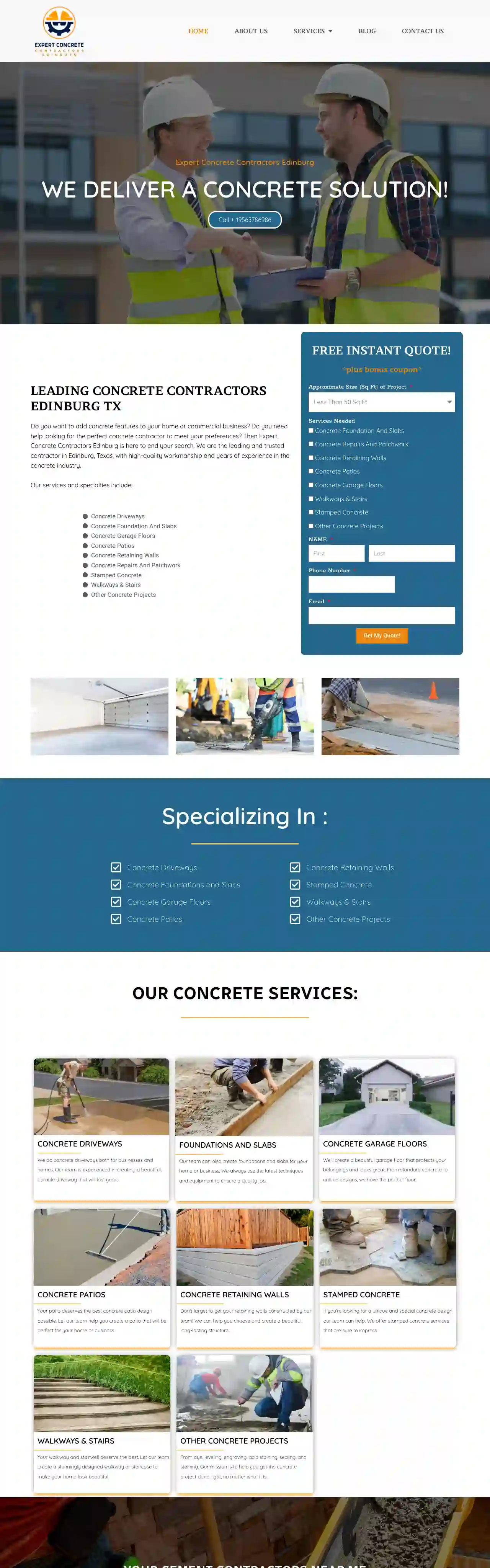 Expert Concrete Contractors Edinburg