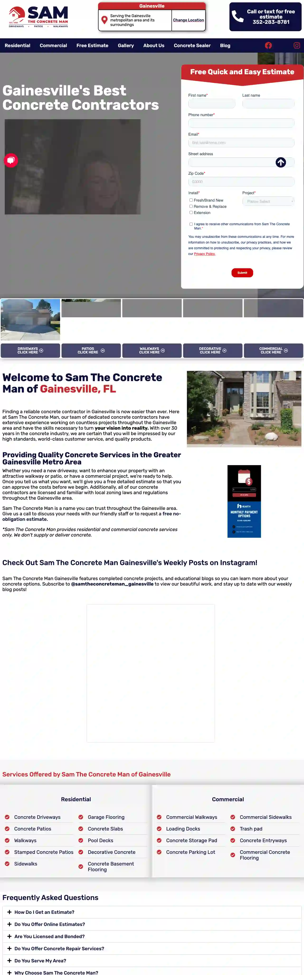 Sam The Concrete Man Gainesville