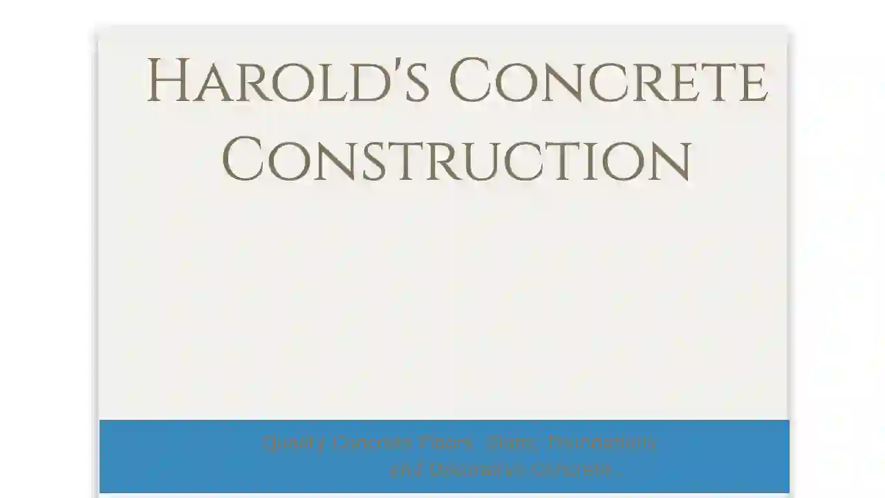 Harold's Concrete Construction