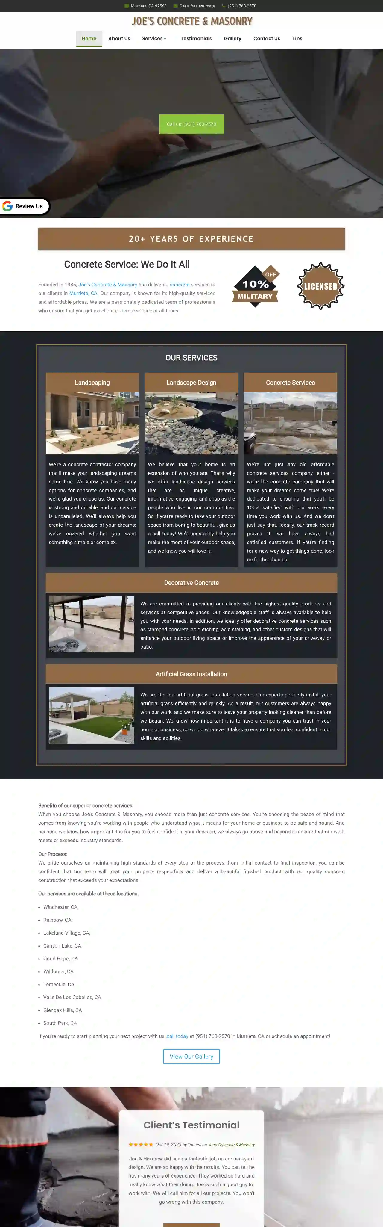 Joe's Concrete & Masonry