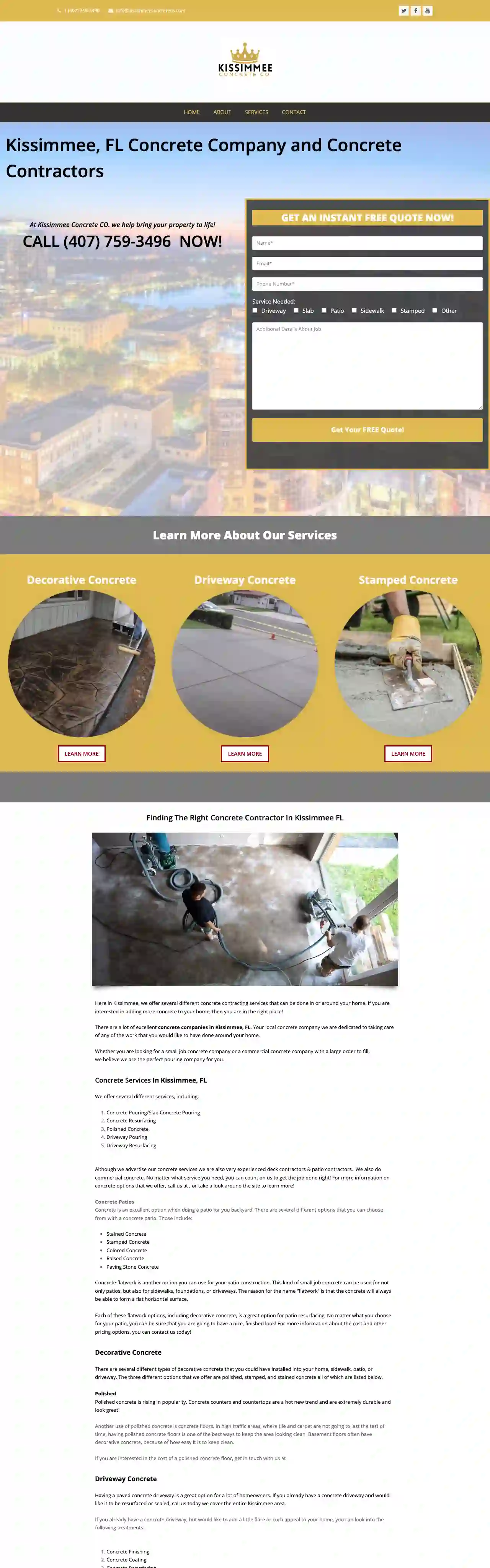 Kissimmee Concrete Contractor CO