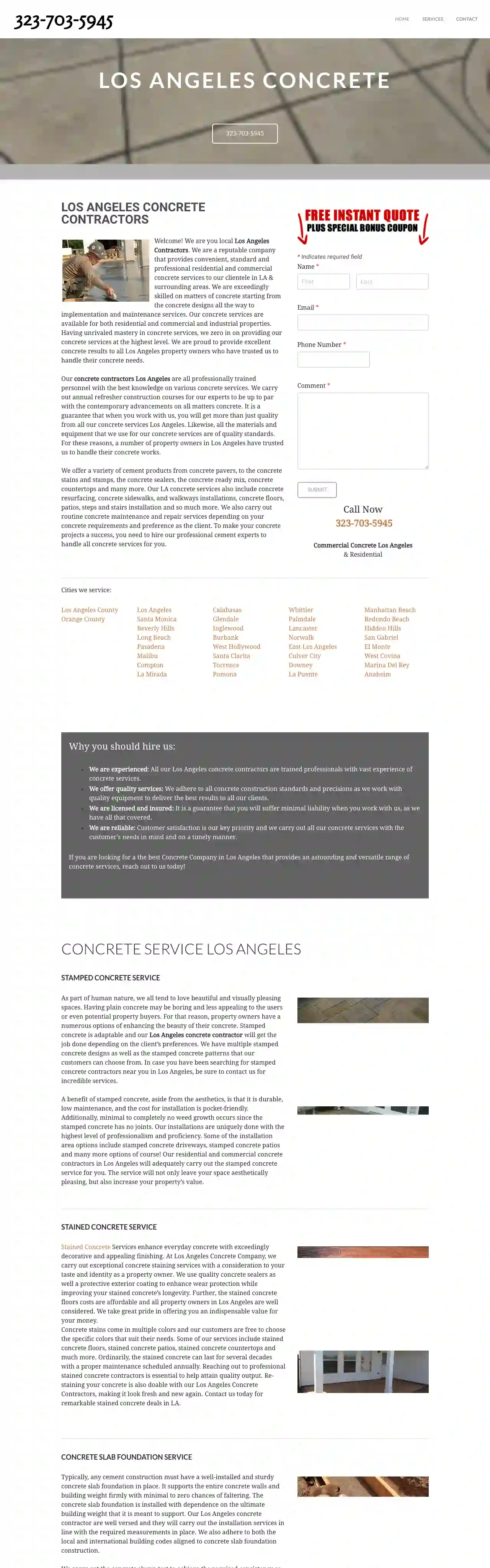 Los Angeles Concrete Contractors