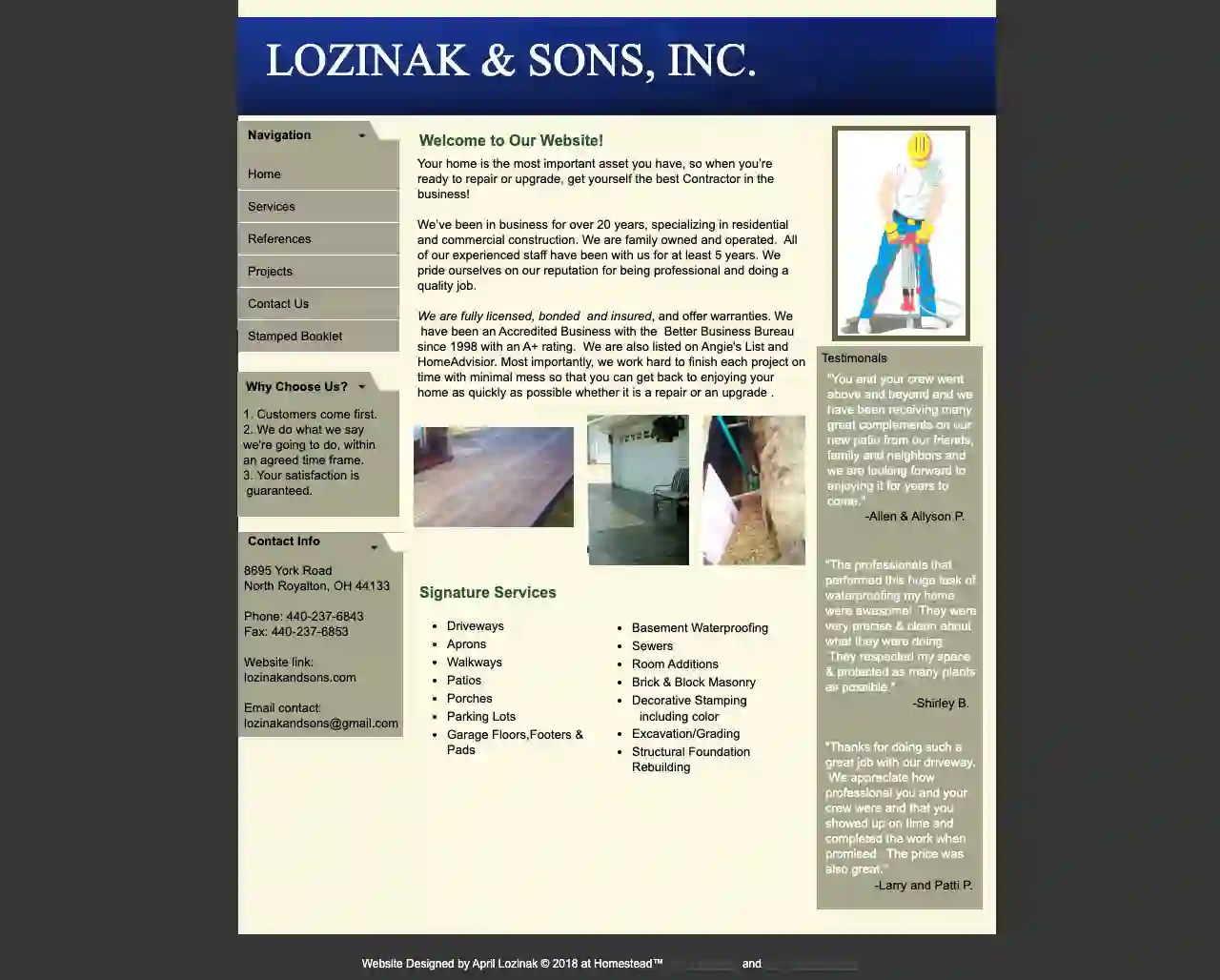 Lozinak​ & Sons​, Inc