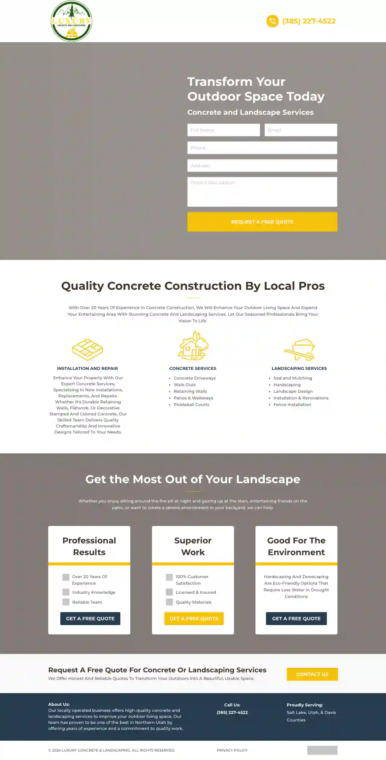 Luxury Concrete And Landscaping LLC