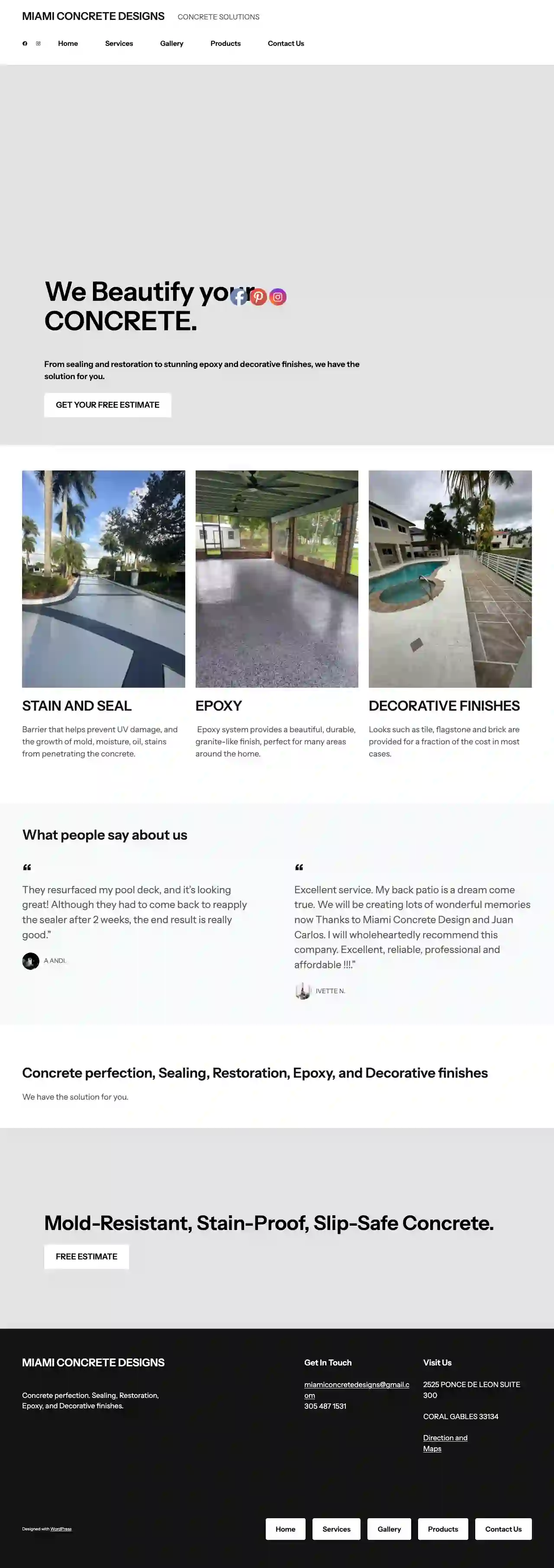 Miami Concrete Designs