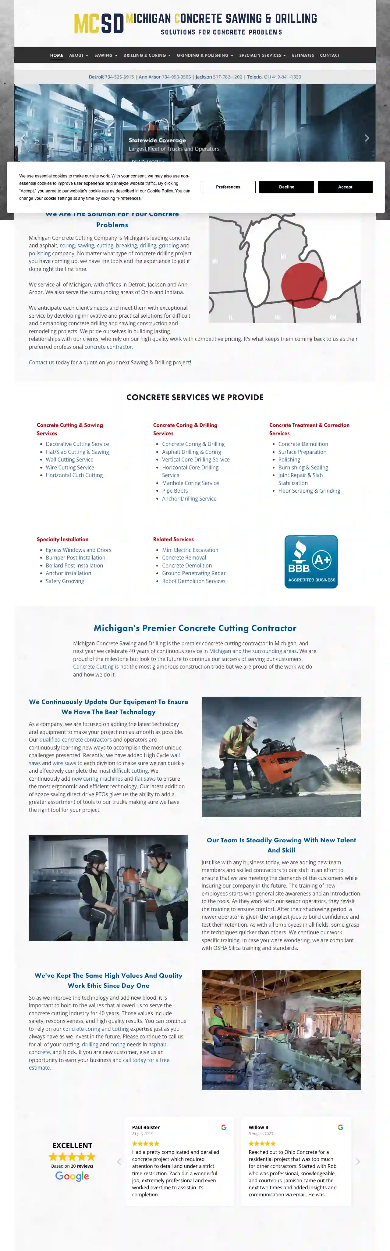 Michigan Concrete Sawing and Drilling, Inc