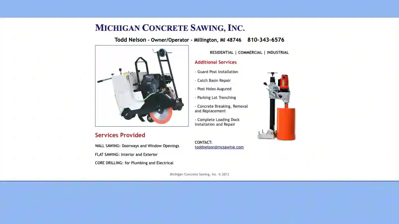 Michigan Concrete Sawing Inc