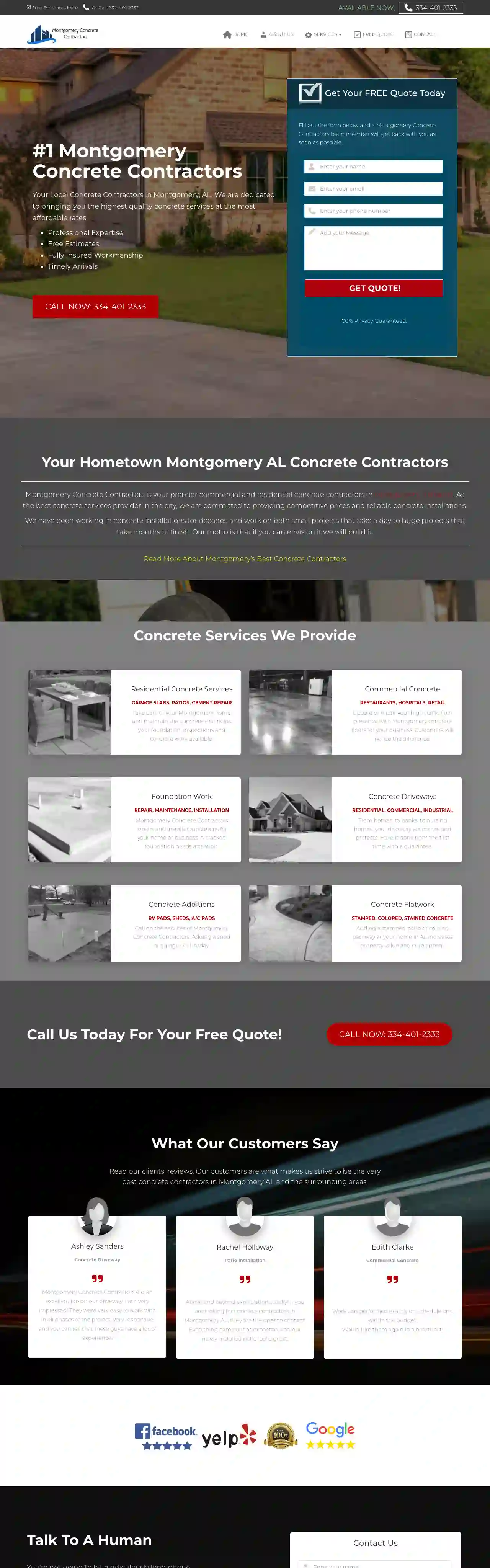 Montgomery Concrete Contractor