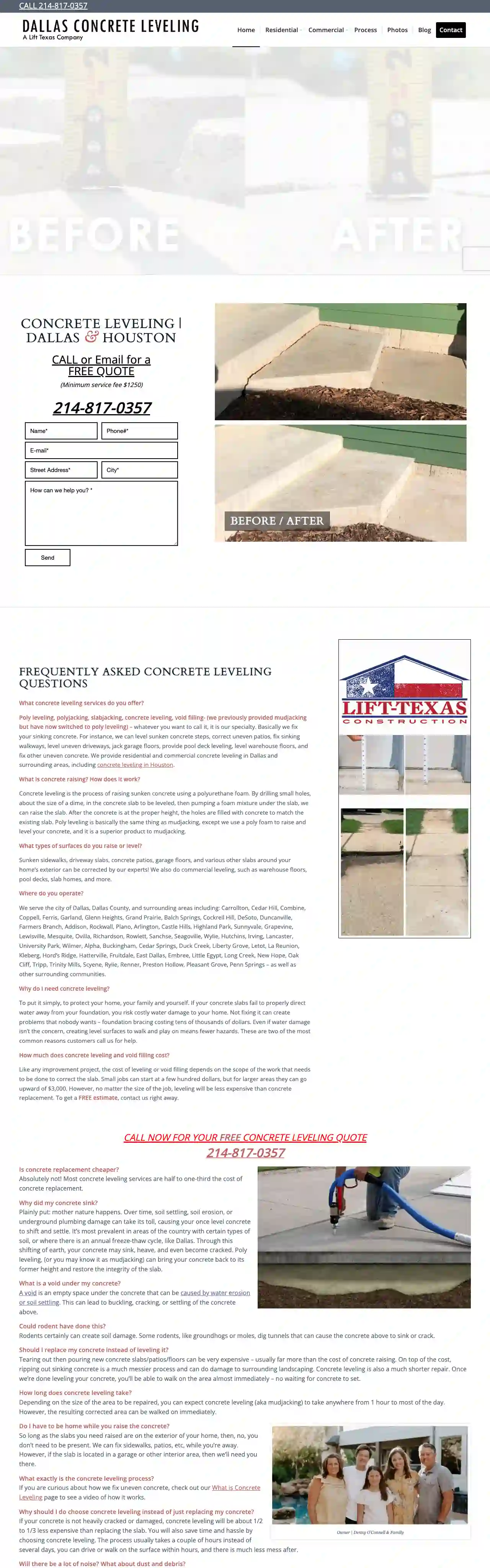 Dallas Concrete Leveling & Mudjacking