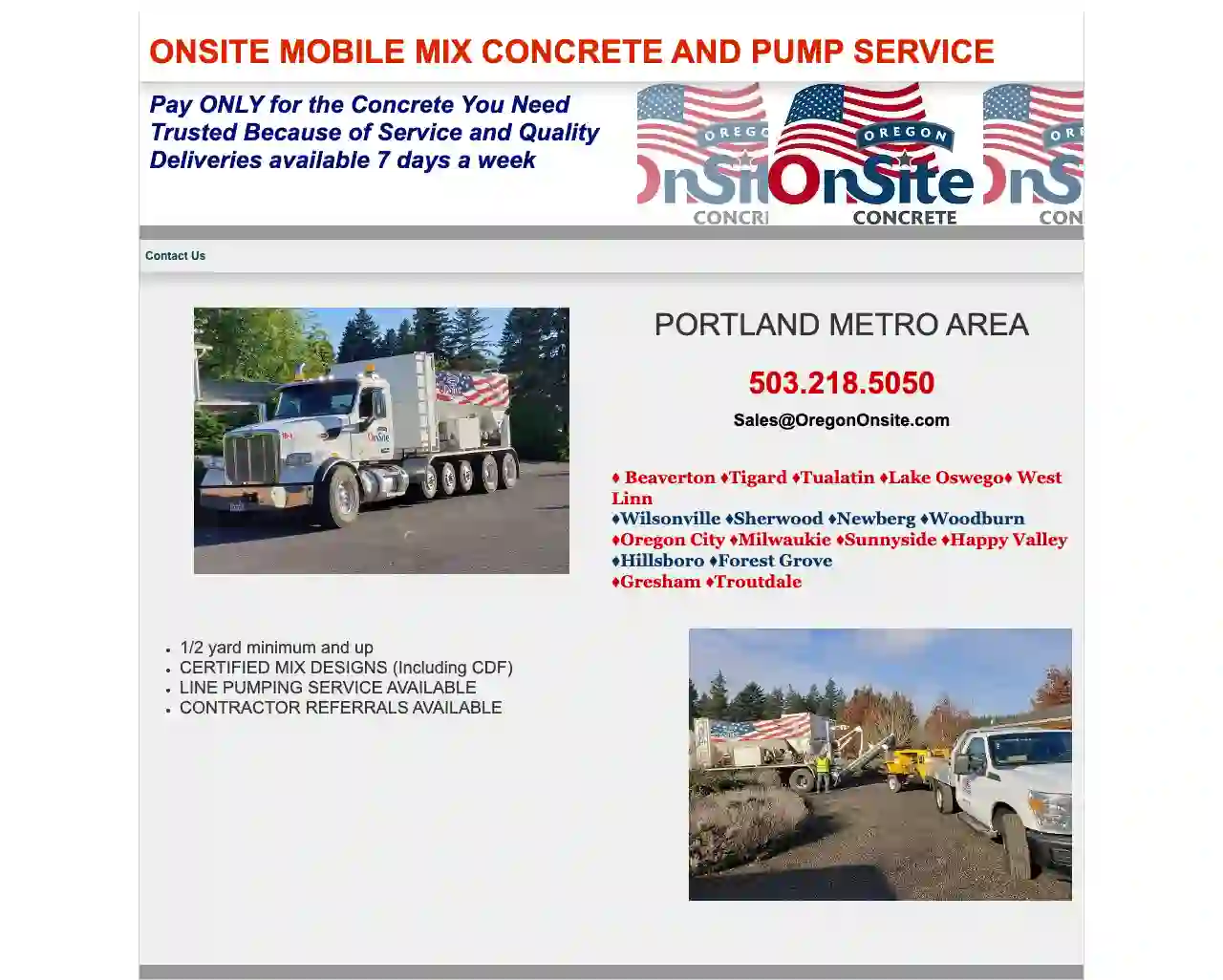 Oregon Onsite Concrete