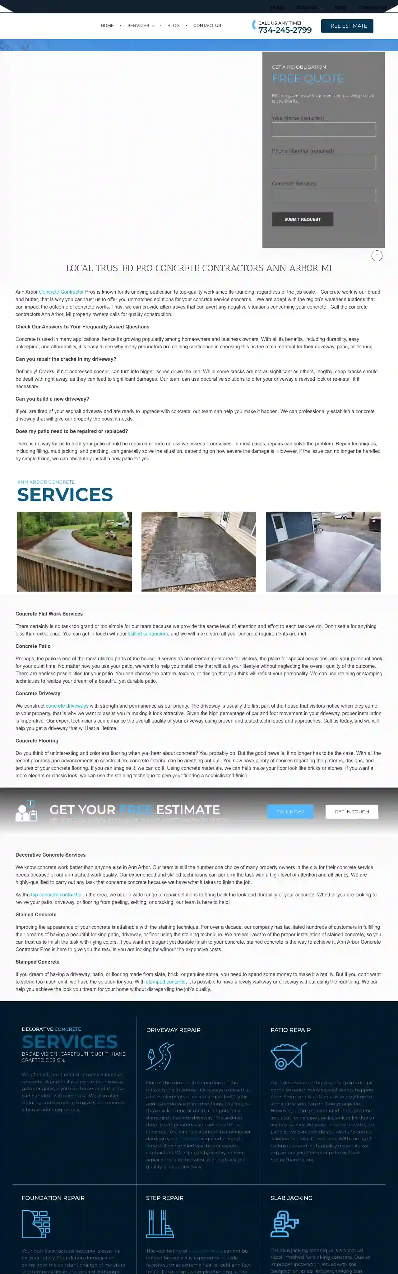 Ann Arbor Concrete Contractors Pros