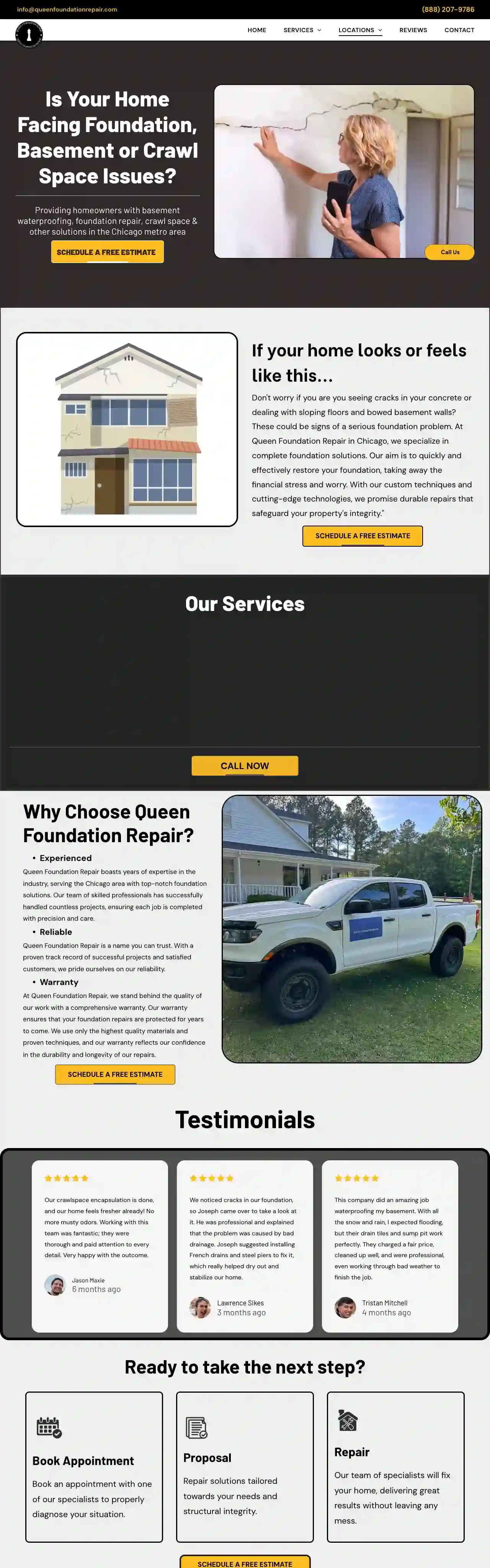 queen foundation repair