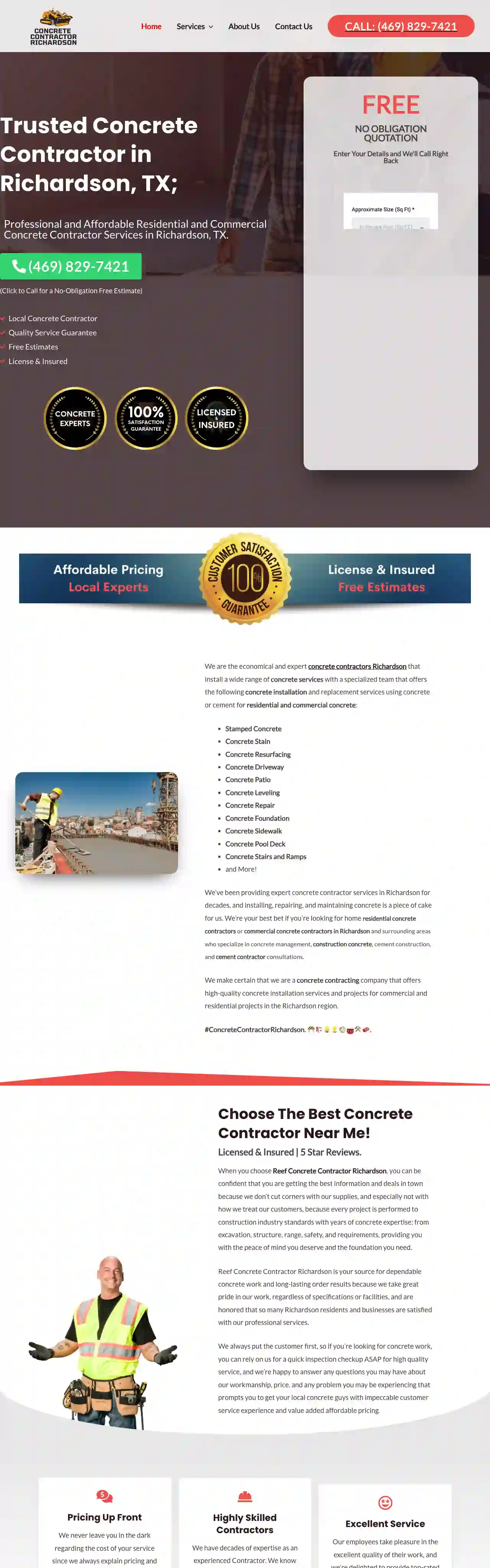 Reef Concrete Contractor Richardson