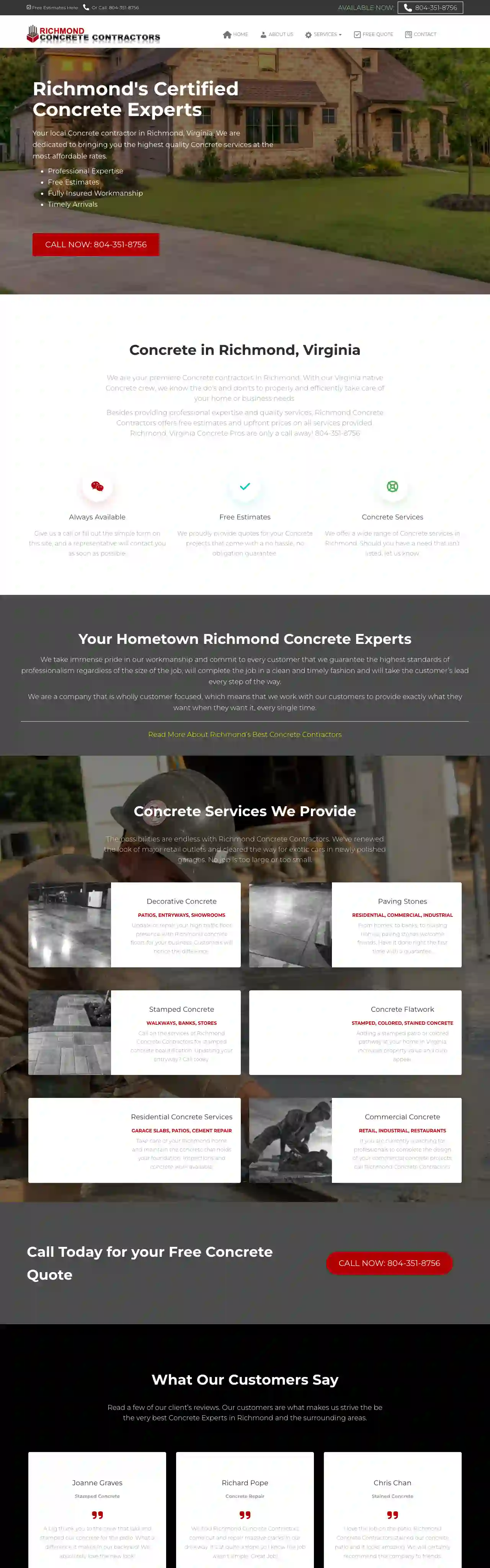 Richmond Concrete Contractors