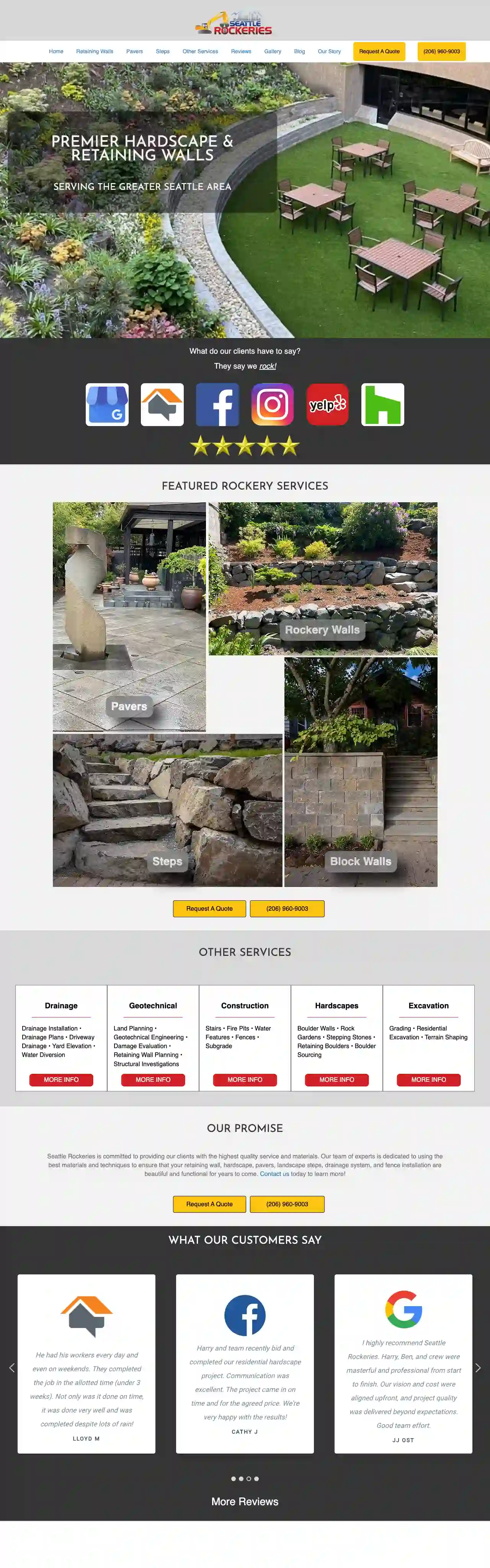 Seattle Rockeries & Retaining Walls