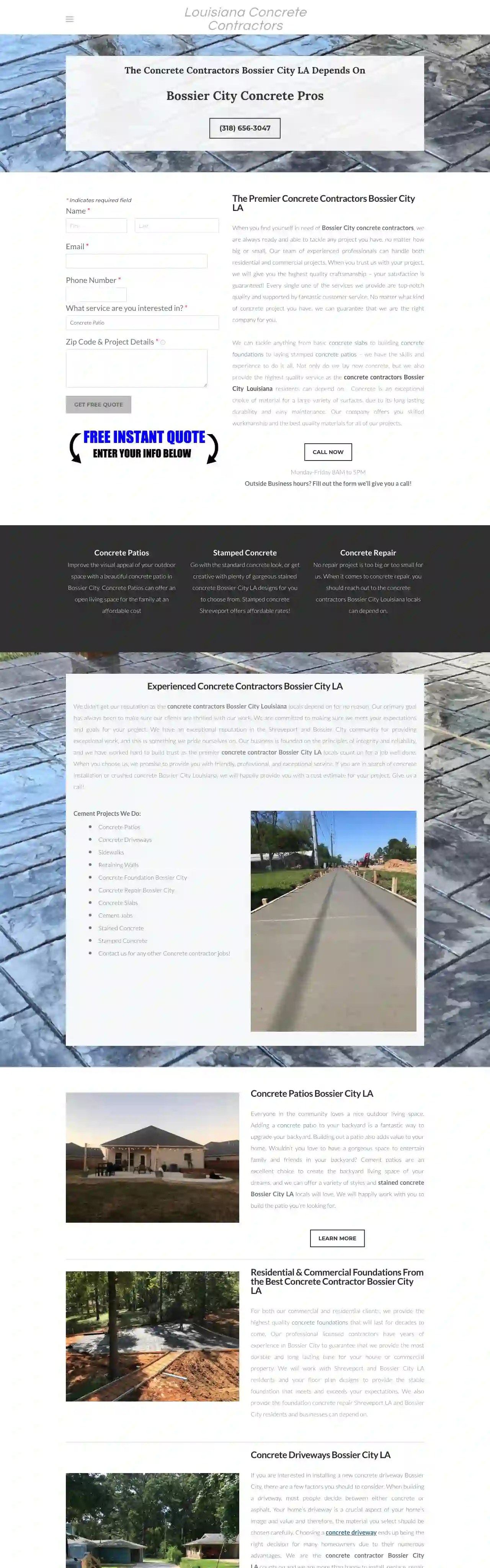 Bossier City Concrete Pros | Driveways, Patios, Foundations, and more