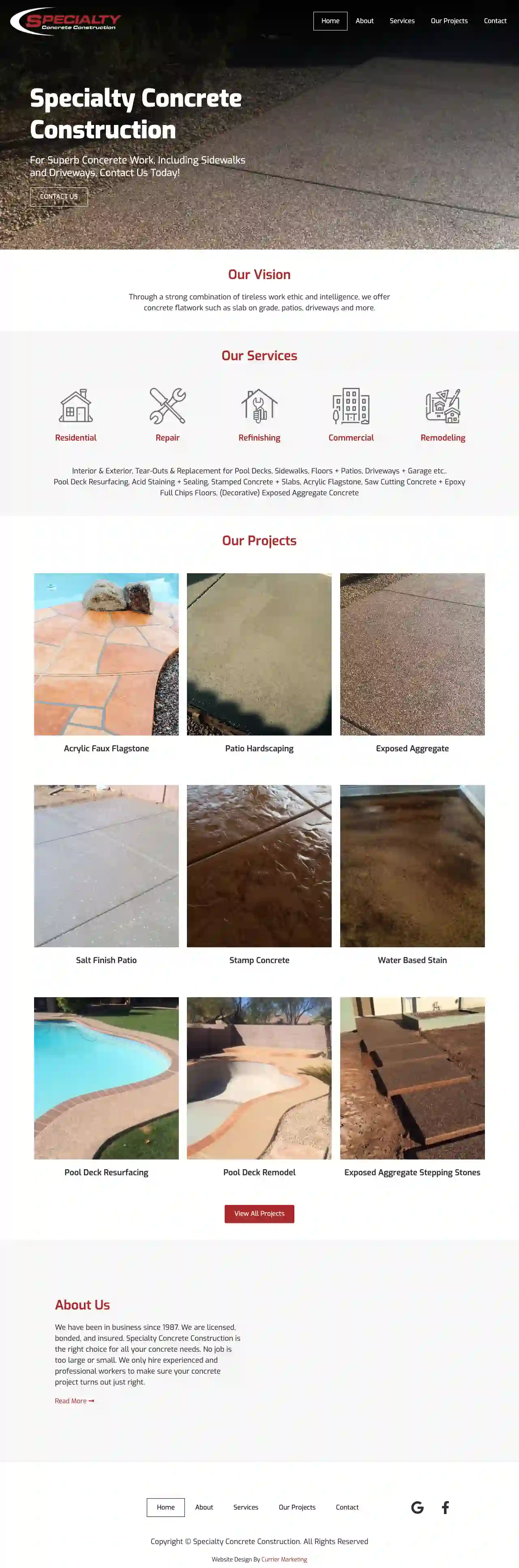 Specialty Concrete Construction