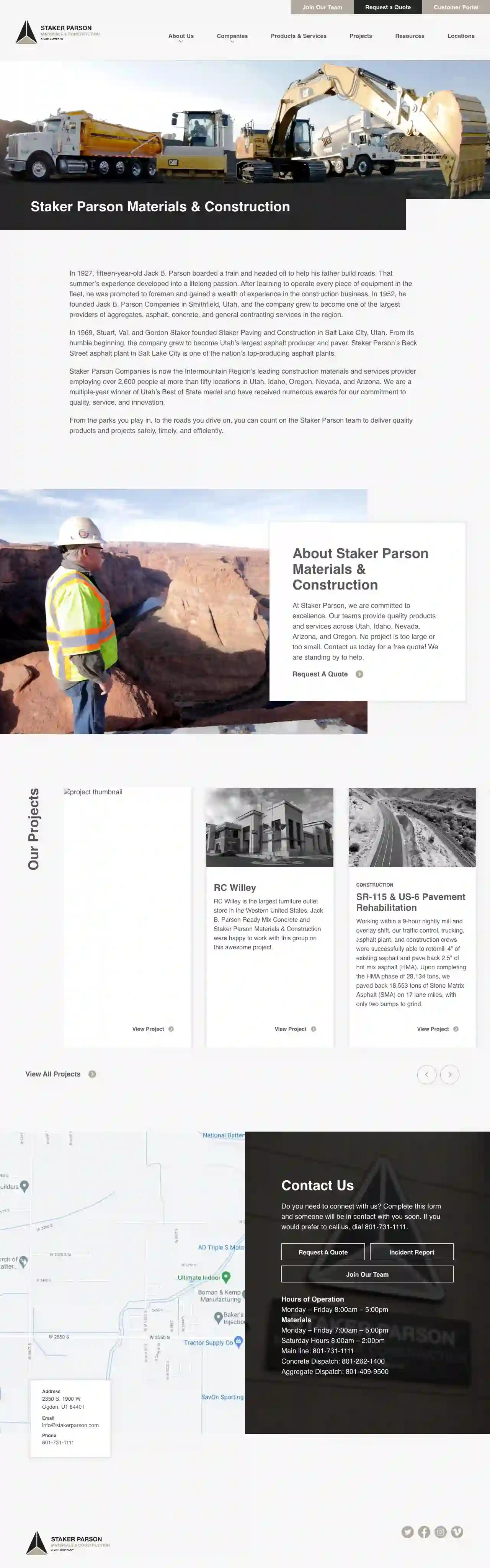 Staker Parson Materials & Construction, A CRH Company