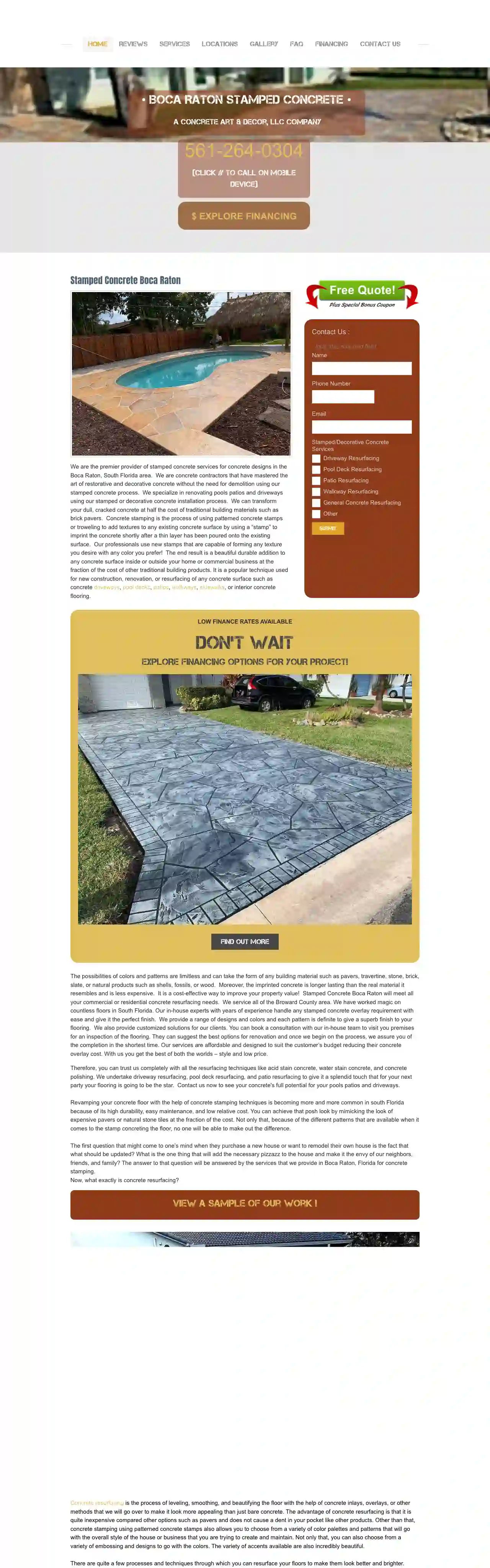 Boca Raton Stamped Concrete