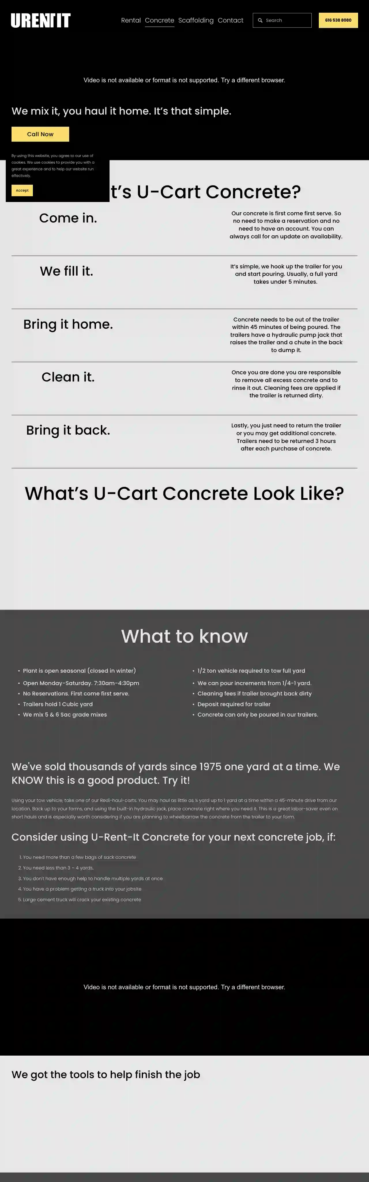 U Rent It U Cart Concrete