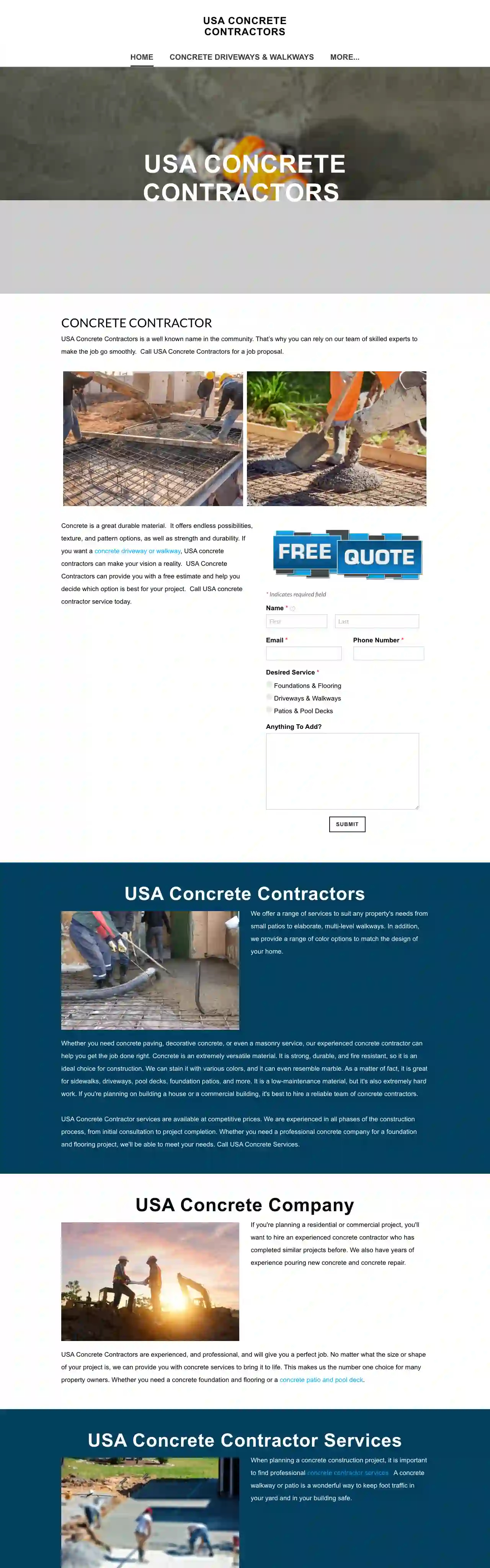 USA Concrete Contractors Eugene