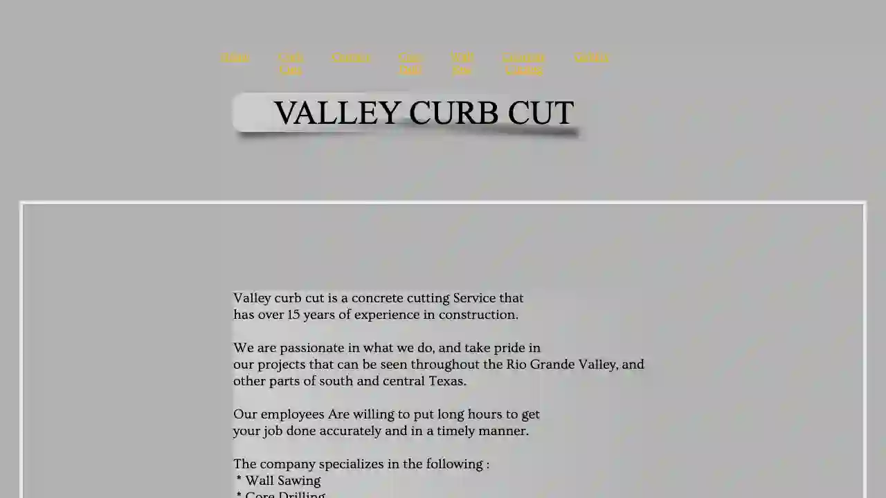 Valley Curb Cut