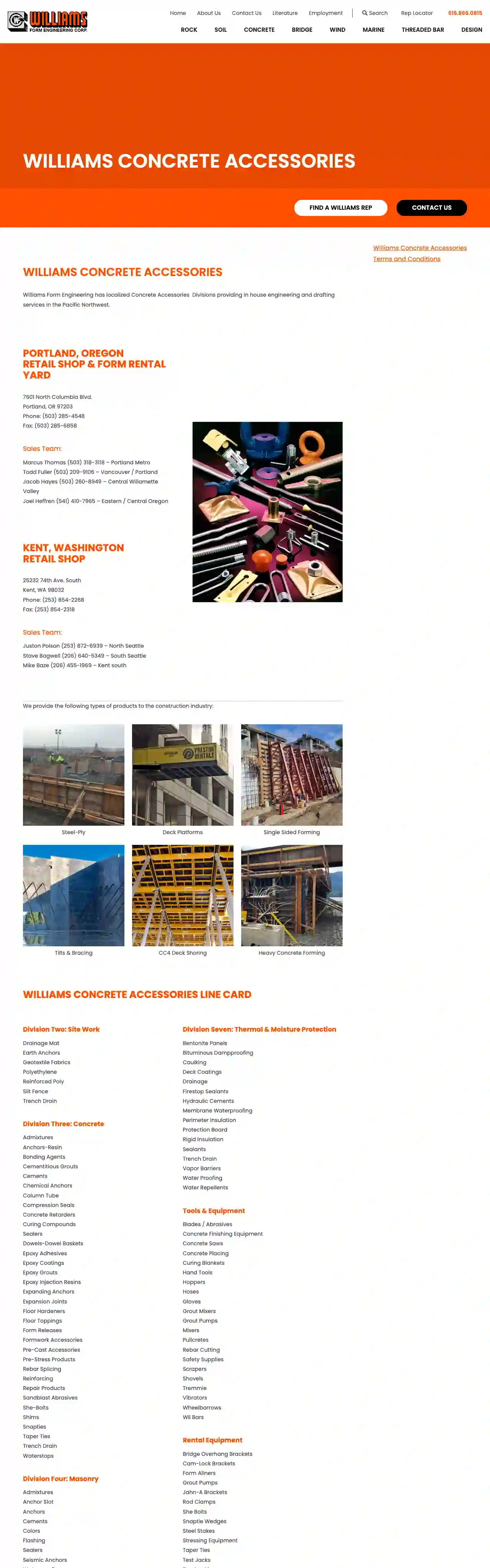 Williams Concrete Accessories